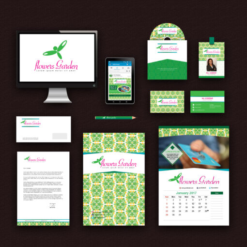 Flower Garden Print Design Template Pack