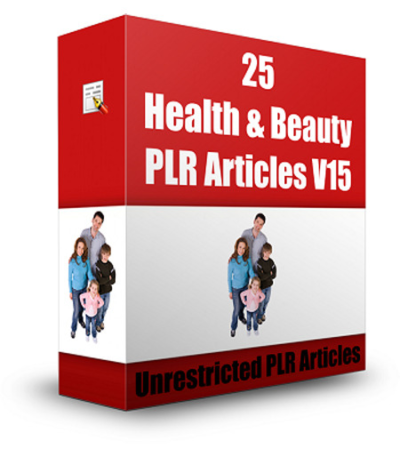 25 Health & Beauty PLR Articles V 15