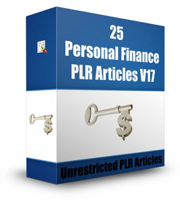 25 Personal Finance PLR Articles V 17