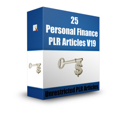 25 Personal Finance PLR Articles V 19