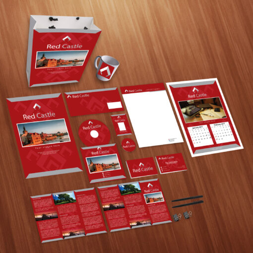 Red Castle Print Design Template Pack