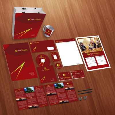 Red Company Print Design Template Pack