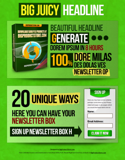 So Green Squeeze Page Template
