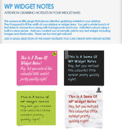 WP Widget Notes